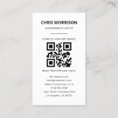 Independent Artist QR Code Photo Visitenkarte (Rückseite)