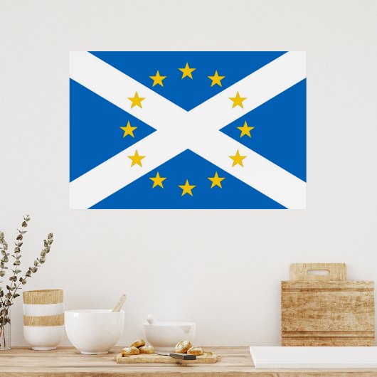 Independent European Scotland Flag Poster Print (Küche)