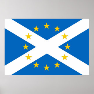 Independent European Scotland Flag Poster Print