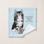 Independent Kitten Bowl Funny Badhandtuch Set (Waschlappen)