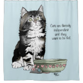 Independent Kitten Bowl Funny Duschvorhang (Vorderseite)
