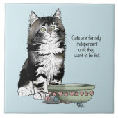 Independent Kitten Bowl Funny Fliese (Vorderseite)