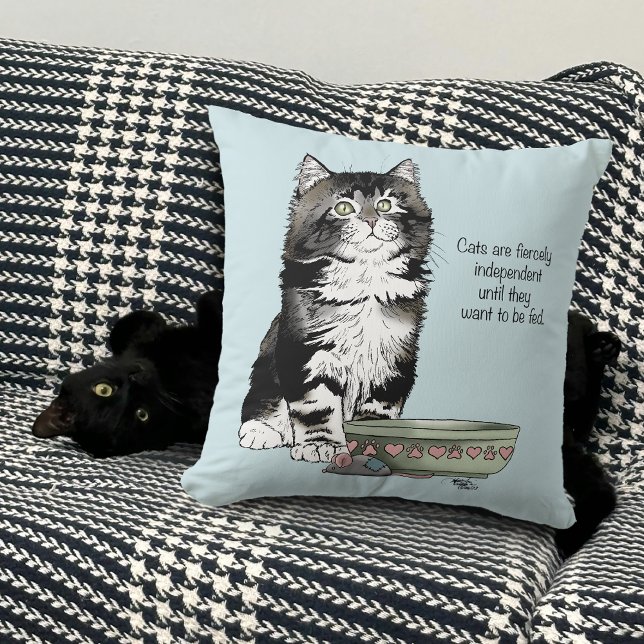Independent Kitten Bowl Funny Kissen (Von Creator hochgeladen)