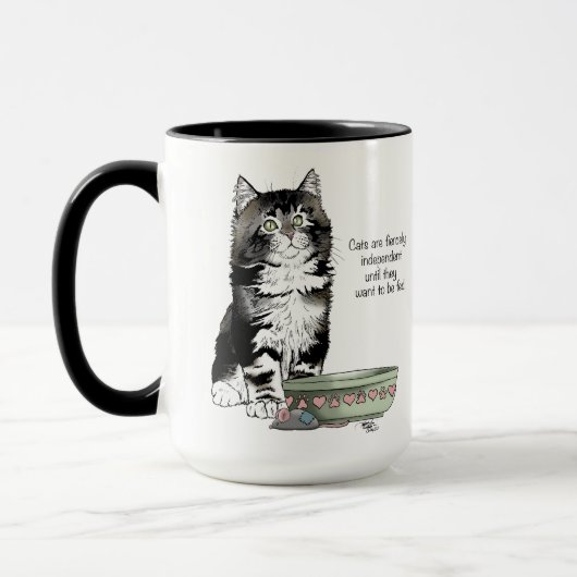 Independent Kitten Bowl Funny Tasse (Links)