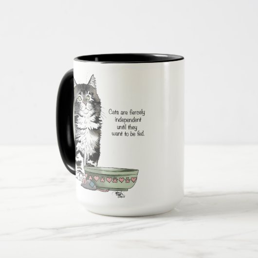 Independent Kitten Bowl Funny Tasse (Vorderseite Links)