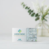 Independent Pharmacy | Modern Minimalist Barcode Visitenkarte (Stehend Vorderseite)