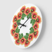 Inder Blanketflower Wanduhr (Winkel)