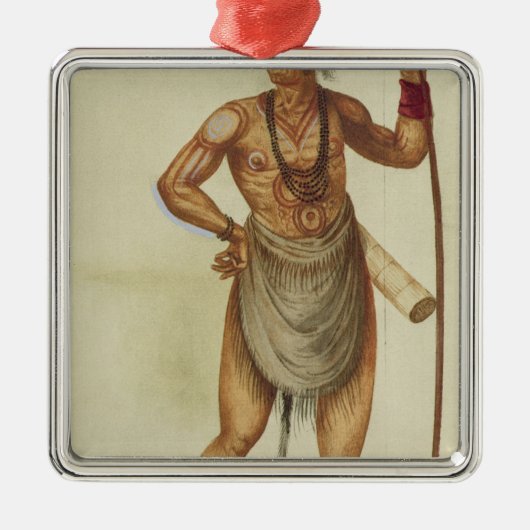 Inder in der Körper-Farbe Ornament Aus Metall (Vorne)