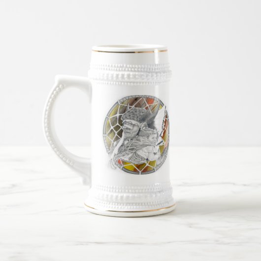 Inder mit Baby Bierglas (Links)