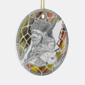 Inder mit Baby Keramik Ornament (Rechts)