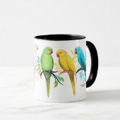 Inder Ringneck Papageien Tasse (VorderseiteRechts)