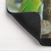 Inder Ringneck und Budgie küssende Mausunterlage Mousepad (Ecke)