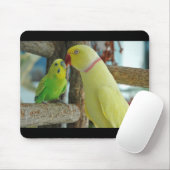 Inder Ringneck und Budgie küssende Mausunterlage Mousepad (Mit Mouse)