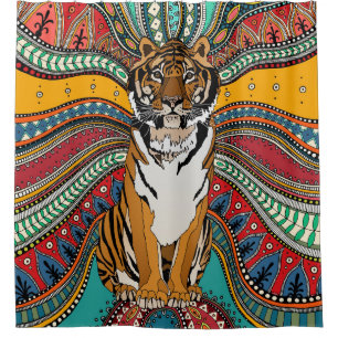 Inder Tiger Duschvorhang