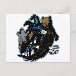 Inder und Tiere Postkarte