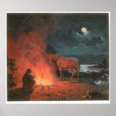 Inder von einem Campfire (0744A) Poster (Vorne)