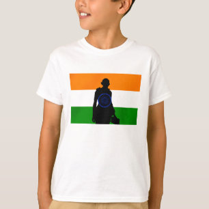 Inderflagge Mahatma Gandhi Indien Asien T-Shirt