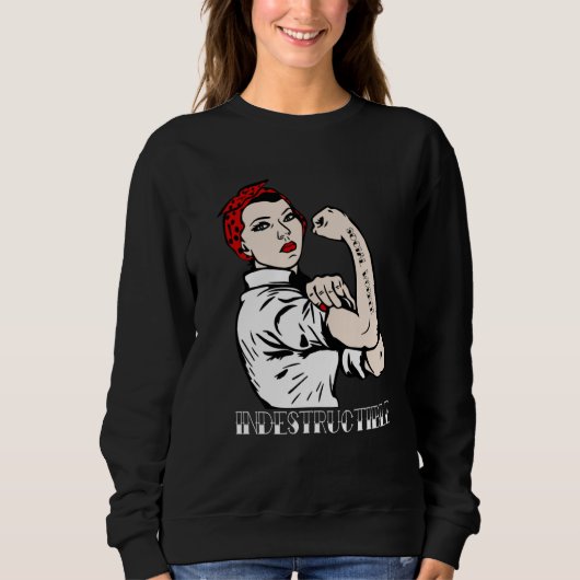 Indestructible Social Worker Pin Up Sweatshirt (Vorderseite)