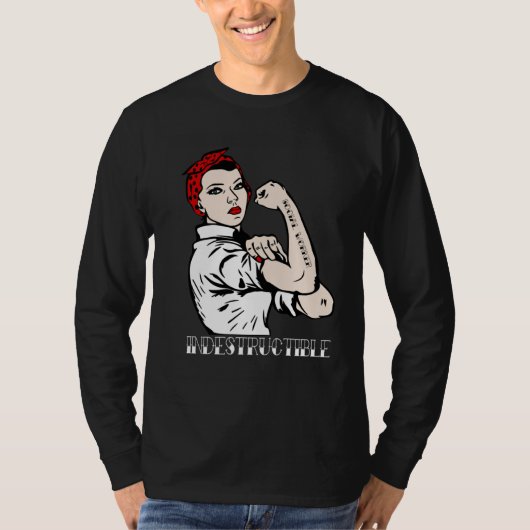 Indestructible Social Worker Pin Up T-Shirt (Vorderseite)