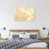 Index Brooklyn-Karte Leinwanddruck (Insitu (Schlafzimmer))