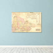 Index Brooklyn-Karte Leinwanddruck (Insitu (Holzboden))