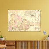 Index Brooklyn-Karte Leinwanddruck (Insitu (Wohnzimmer))