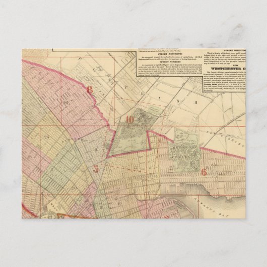 Index Brooklyn-Karte Postkarte (Vorderseite)