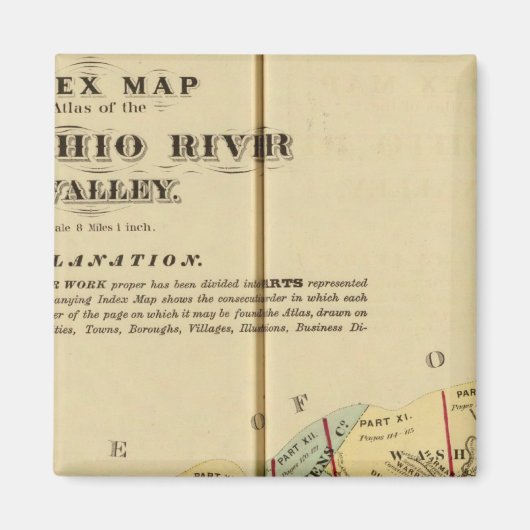 Index-Karte für Atlas des oberen Ohio Magnet (Vorne)