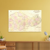 Index Karte von Boston Leinwanddruck (Insitu (Wohnzimmer))
