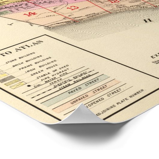 Index-Karte Yonkers atlas Poster (Ecke)