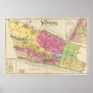 Index-Karte Yonkers atlas Poster