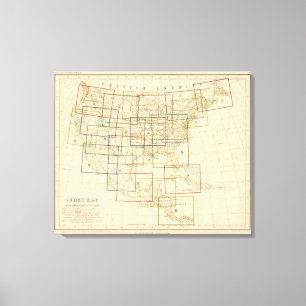 Index-Karten-Erklärung der Zeichen benutzt im Leinwanddruck