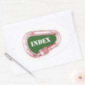 Index Kletterkarabiner Ovaler Aufkleber (Umschlag)