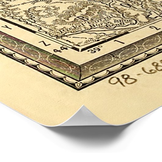 Index Landkreis Karte von Montana (1881) Poster (Ecke)