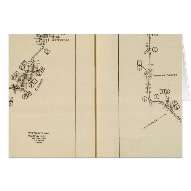 Index map Albany, Saratoga Springs (Vorderseite (Horizontal))