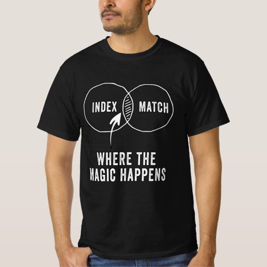Index Match, wo die Magie passiert T-Shirt (Vorderseite)