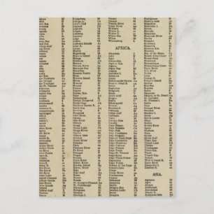 Index Moderne Atlas Postkarte