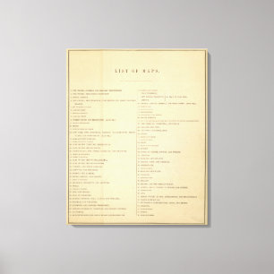 Index Neuer allgemeiner Atlas 2 Leinwanddruck