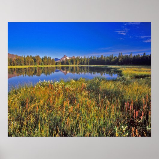 Index Peak reflektiert in den Mud Lake auf Poster (Vorne)