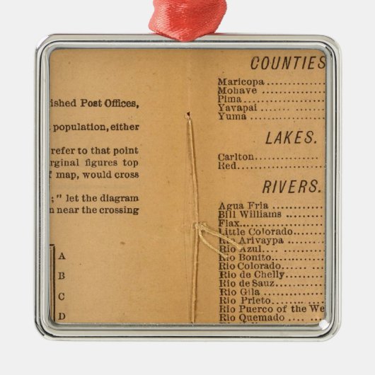 Index Rand McNallys Arizona Silbernes Ornament (Vorne)