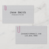 Index Visitenkarte (Vorne/Hinten)