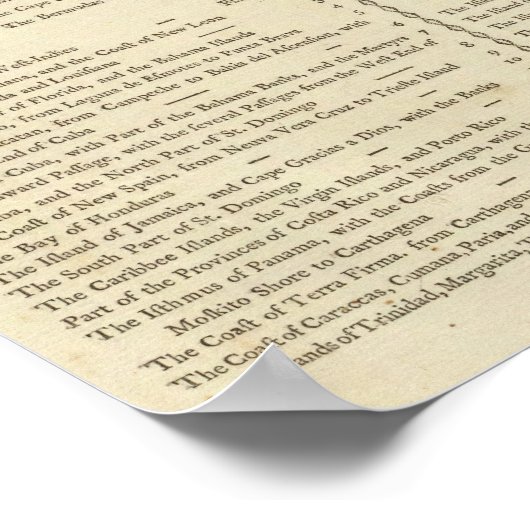 Index West India Atlas Poster (Ecke)