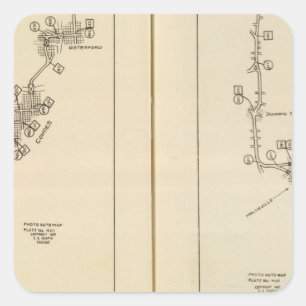 Indexkarte Albanien, Saratoga Springs Quadratischer Aufkleber