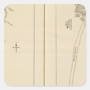 Indexkarte Columbia Landkreis Rensselaer Landkreis Quadratischer Aufkleber