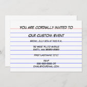 Indexkarte Einladung (Vorne/Hinten)