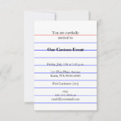 Indexkarte Einladung (Vorderseite)