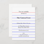 Indexkarte Einladung (Vorne/Hinten)