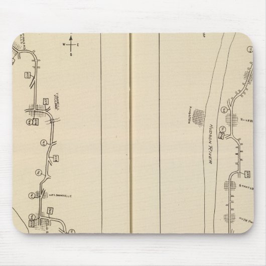 Indexkarte Putnam Landkreis Dutchess Landkreis New Mousepad (Vorne)