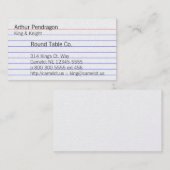 Indexkarte Visitenkarte (Vorne/Hinten)