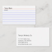 Indexkarte Visitenkarte (Vorne/Hinten)